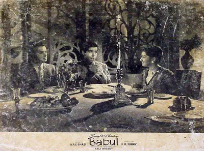 Fali Mistry (Cinematographer), Babul, 1950, Lobby Card