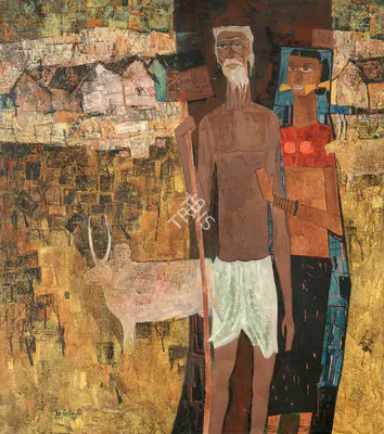 Ali, J. Sultan (Artist). Old Shepherd, 1962 | Painting, Ch.NeY/21.09.22, 2022 · Christie's