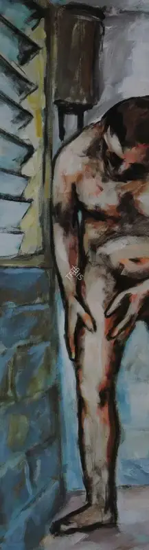 Patwardhan, Sudhir (Artist). Bather, 1999 | Painting, AG.Onl/22.02.08, 2008 · Asta Guru