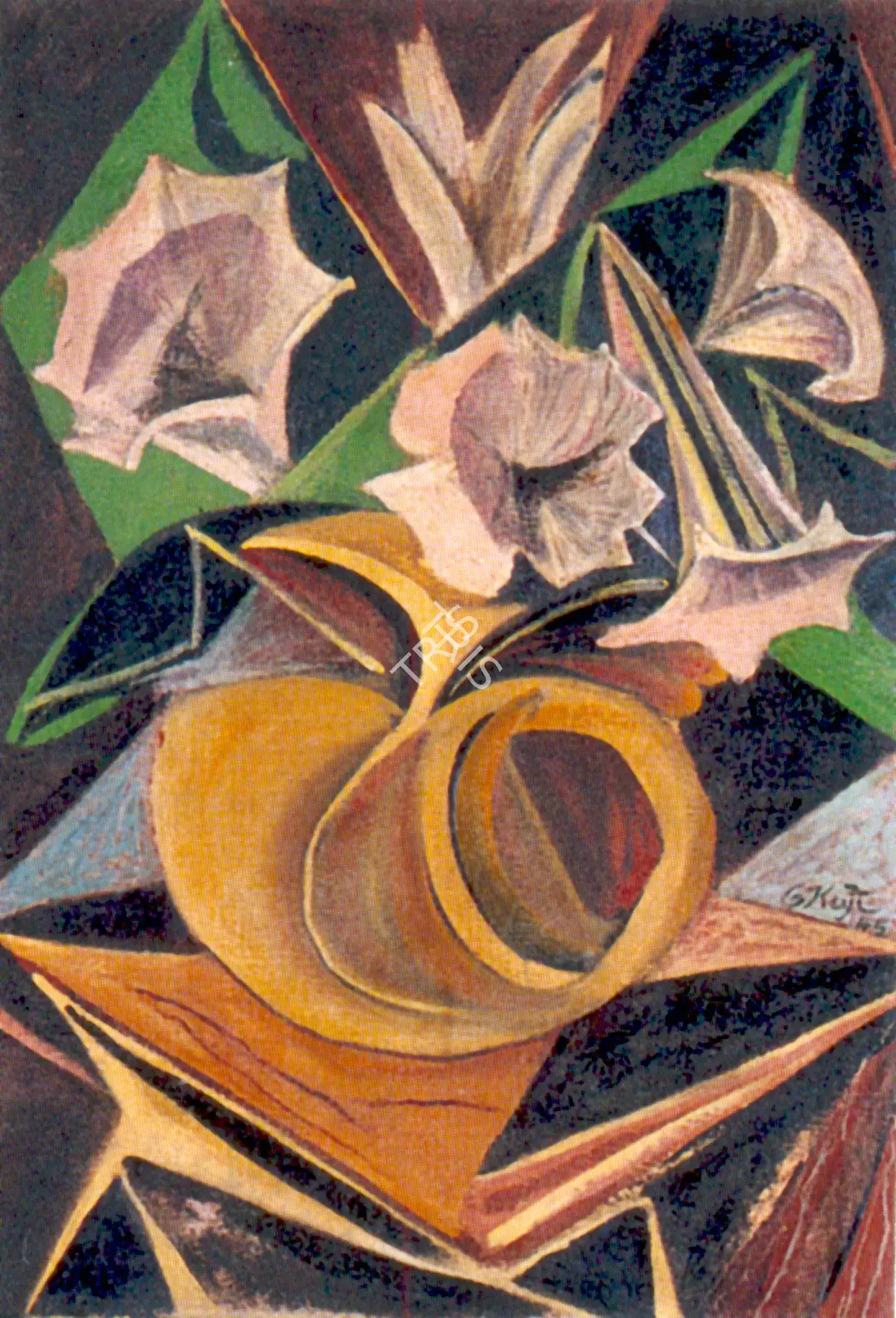 George Keyt (Artist), Still Life with Attahana Flowers, 1945, Painting