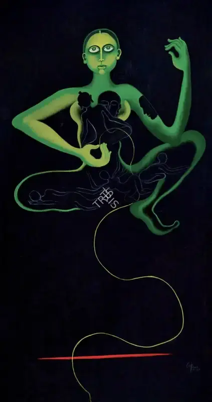 Arpana Caur (Artist), Prakriti, 2020, Painting