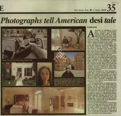 Neha Rayhi (Reporter), Photographs Tell American Desi Tale, 2008, Newspaper Clipping