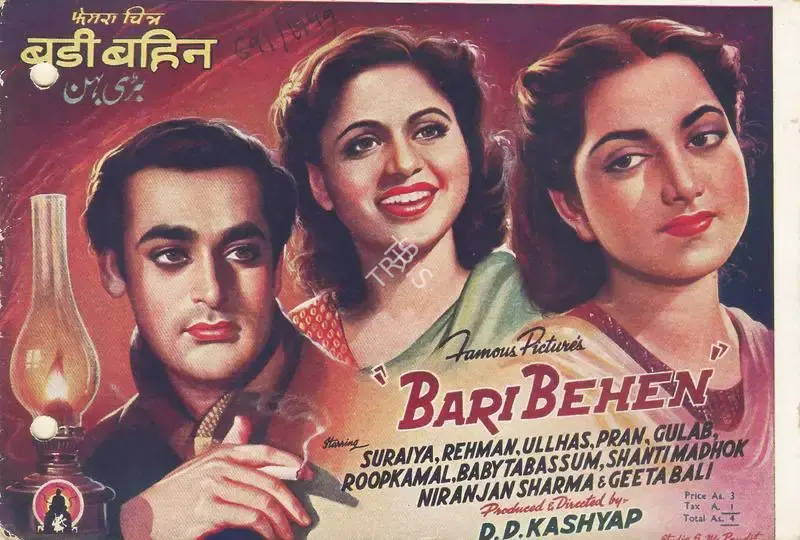 D.D. Kashyap (Producer), Badi Bahen, 1949, Song-Synopsis Booklet