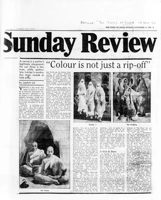 Lakshmi Lal (Writer), Colour is not just a rip-off, 1983, Newspaper Clipping