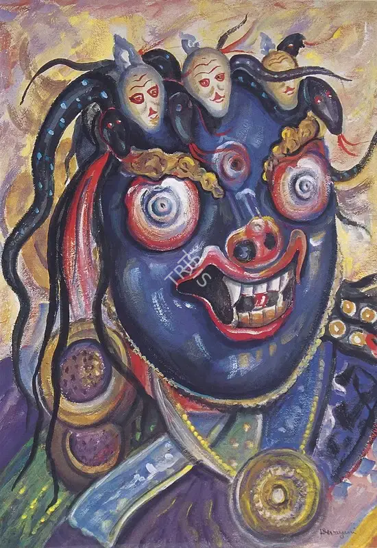 Devayani Krishna (Artist), Mahakala, 1970, Painting