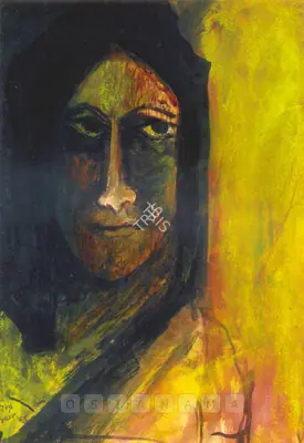 Rabindranath Tagore (Artist), Untitled (Portrait Of A Woman), 1938, Painting