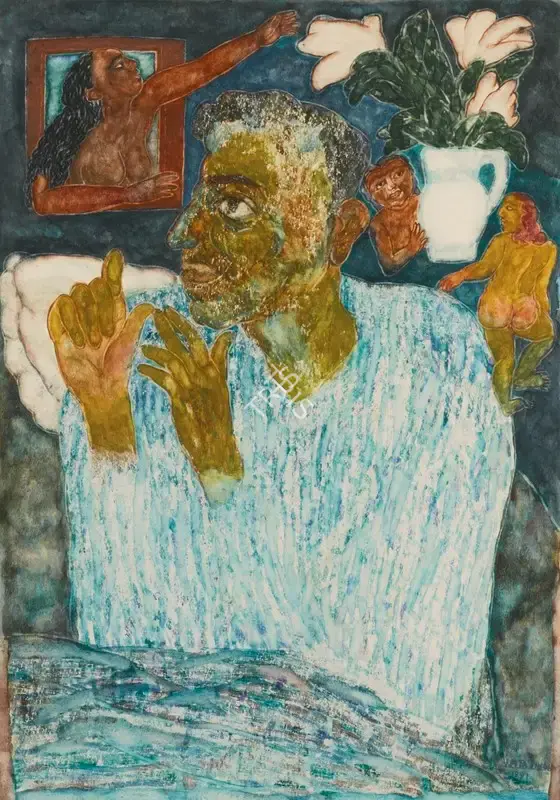 Arpita Singh (Artist), Untitled (Man and Three Women), 1991, Painting
