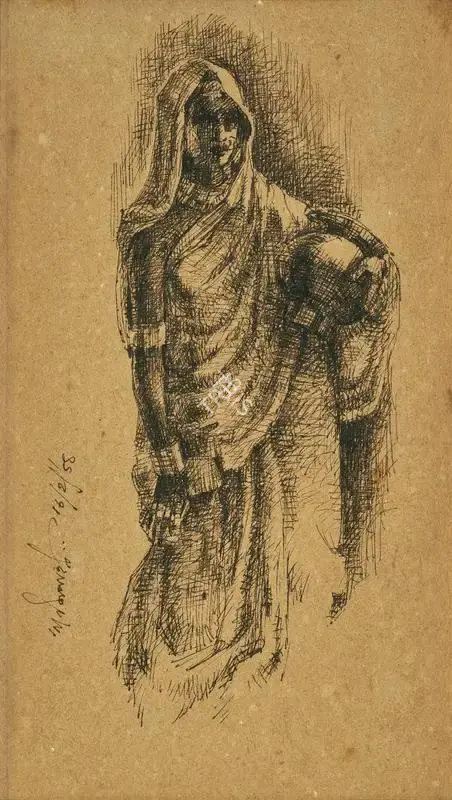 Ganesh Pyne (Artist), Untitled, 1958, Painting
