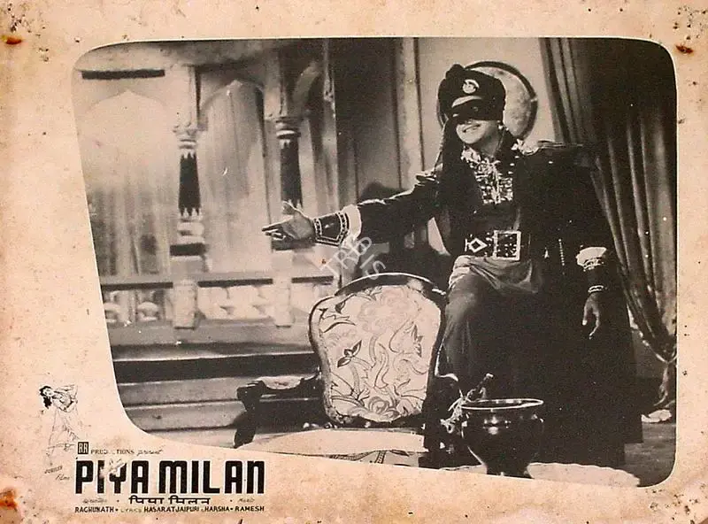 Raghunath (Director), Piya Milan, 1958, Lobby Card