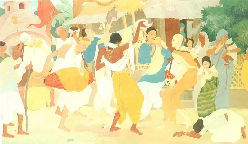 Rajat Maity (Artist), The Village Festival, 1936, Painting