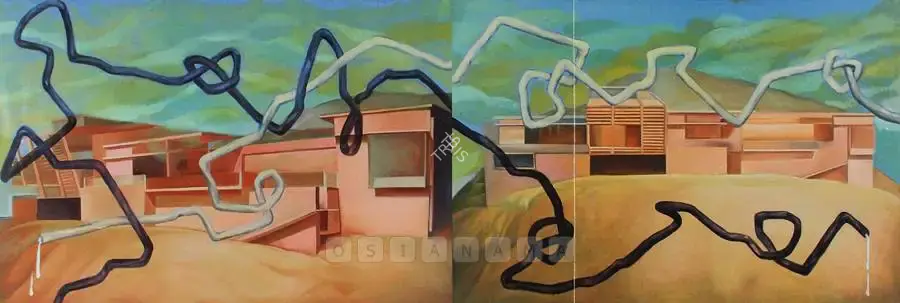 Sudarshan Shetty (Artist), Spreading Milk Everywhere, 2005, Painting