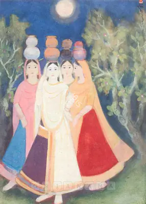 Somalal Shah (Artist), Gopika, 1956, Painting