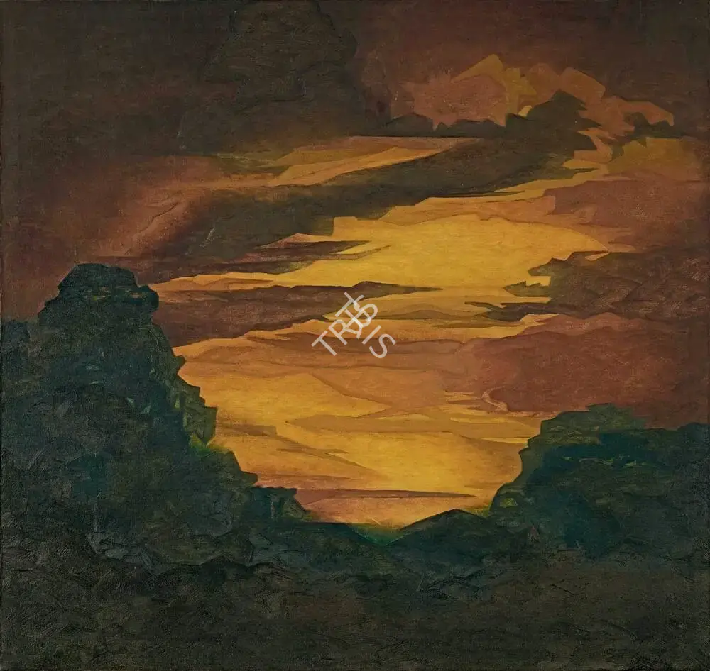 Sabavala, Jehangir (Artist). The Sky like a Furnace Burning, 1968 | Painting, AG.Onl/28.10.23, 2023 · Asta Guru