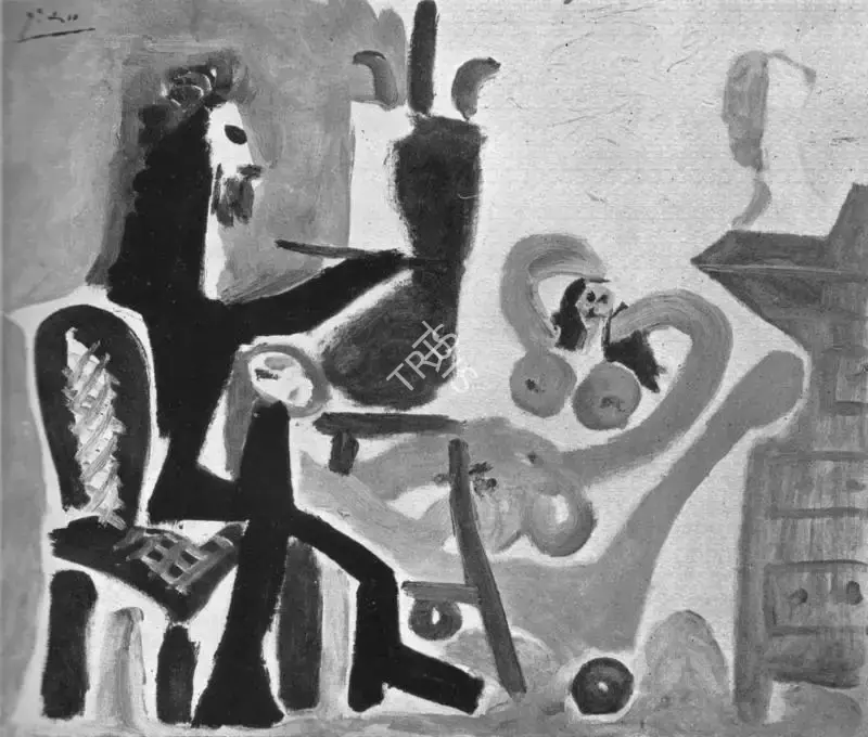 Pablo Picasso (Artist), The Painter and His Model, 1963, Painting