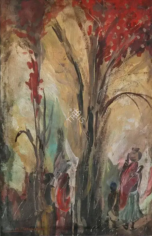 Mookherjea, Sailoz (Artist). Untitled, n.d. | Painting, Pu.Onl/30.05.24, 2024 · Pundole