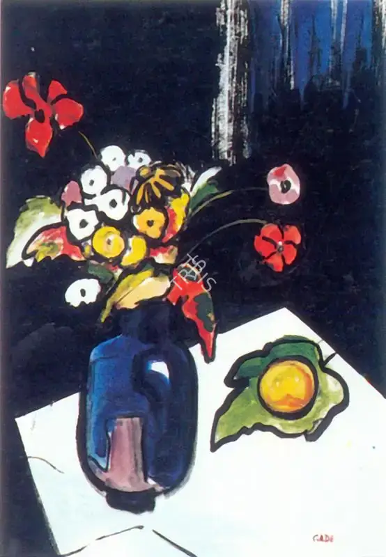 Gade, H.A. (Artist). Still Life of Vase of Flowers on a Table, n.d. | Painting, So.Lon/08.05.97