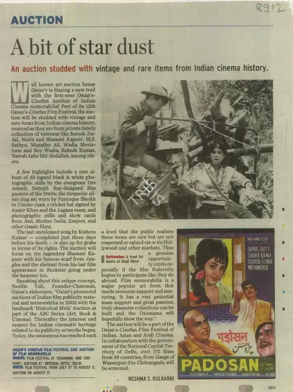 Reshma S. Kulkarni (Reporter), A Bit of Star Dust, 2012, Newspaper Clipping
