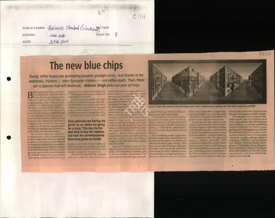 Kishore Singh (Reporter), The New Blue Chips, 2009, Newspaper Clipping