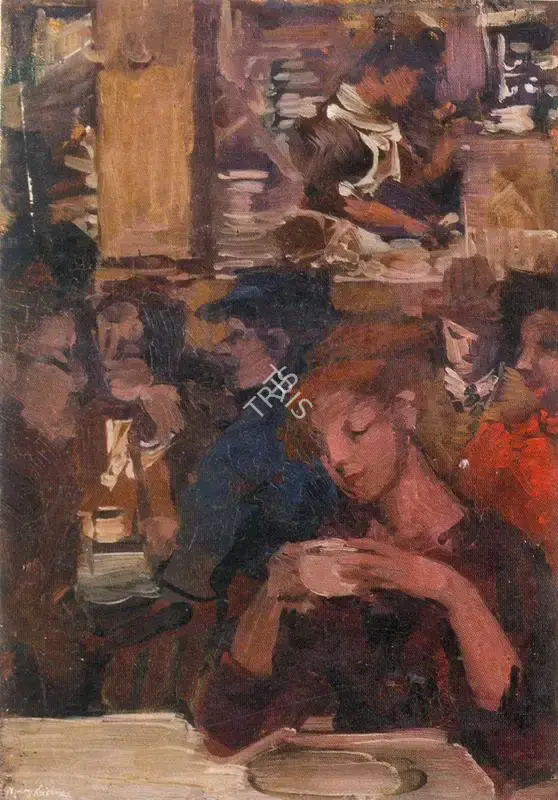 Mary Krishna (Artist), A Cup Of Tea, Painting