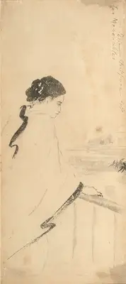 Gaganendranath Tagore (Artist), Les Miserables, 1919, Drawing