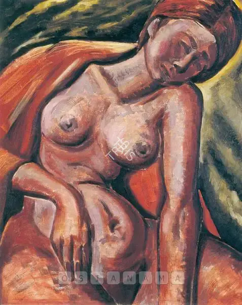 Ahmed Parvez (Artist), Pregnant Nude, Painting