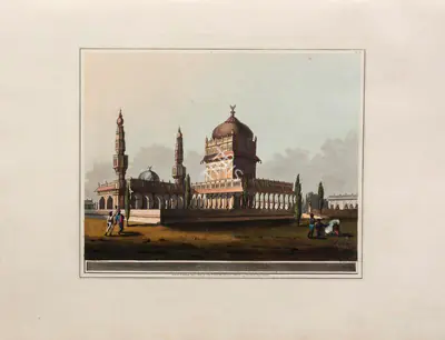 H. Merke (Printmaker), Hyder Ally's Tomb, Seringapatam., 1804, Aquatint