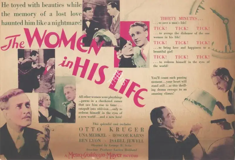 George B. Seitz (Director), The Women in His Life, 1933, Handbill