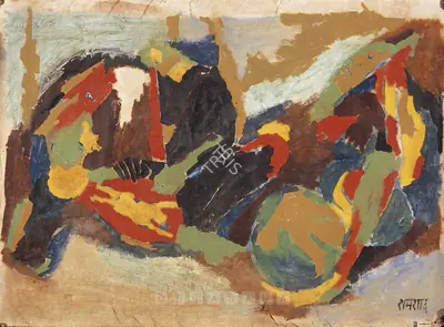Shamshad Husain (Artist), Anguish, 1968, Painting