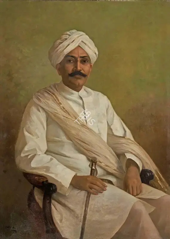 Raja Ravi Varma (Artist), Portrait of Diwan Bandi Balaiah Naidu, 1904, Painting
