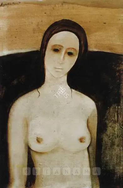 Anjolie Ela Menon (Artist), Untitled (Nude), 1975, Painting