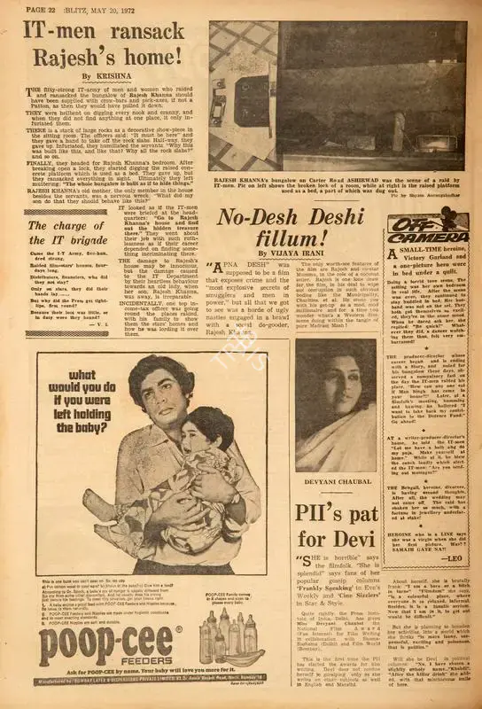 Vijaya Irani (Reviewer), No-Desh Deshi Fillum !, 1972, Film Review
