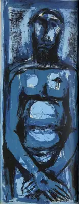 Tyeb Mehta (Artist), Christ, 1958, Graphic Art