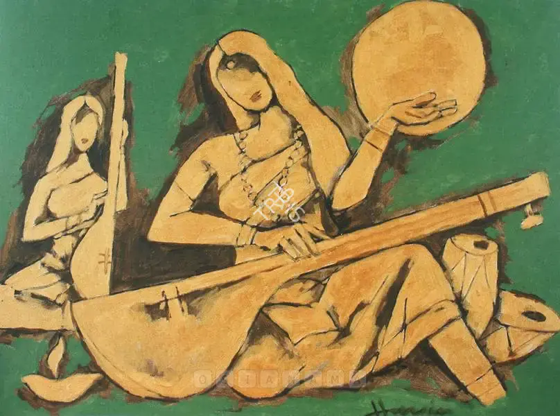 M.F. Husain (Artist), Meera, Painting