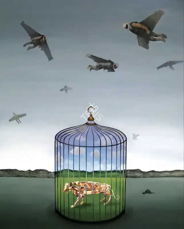 Mahendra Padte (Artist), The Trap, 2013, Painting