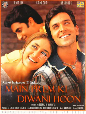 Ajit Kumar Barjatya (Producer), Main Prem Ki Diwani Hoon, 2003, Half Sheet Poster