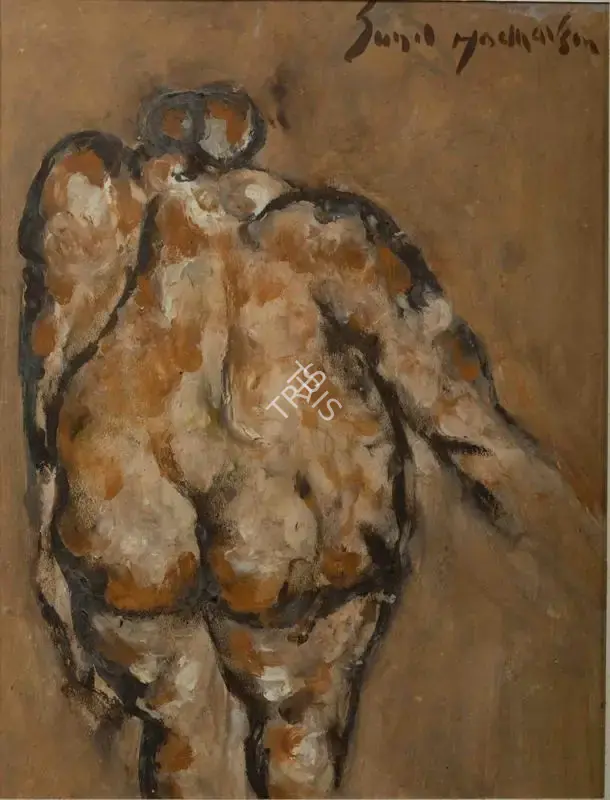 Sunil Madhav Sen (Artist), Untitled (Grotesque Figure), Painting