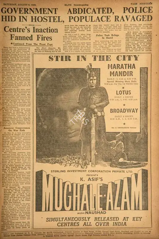 Mughal-E-Azam , 1960, Film Review
