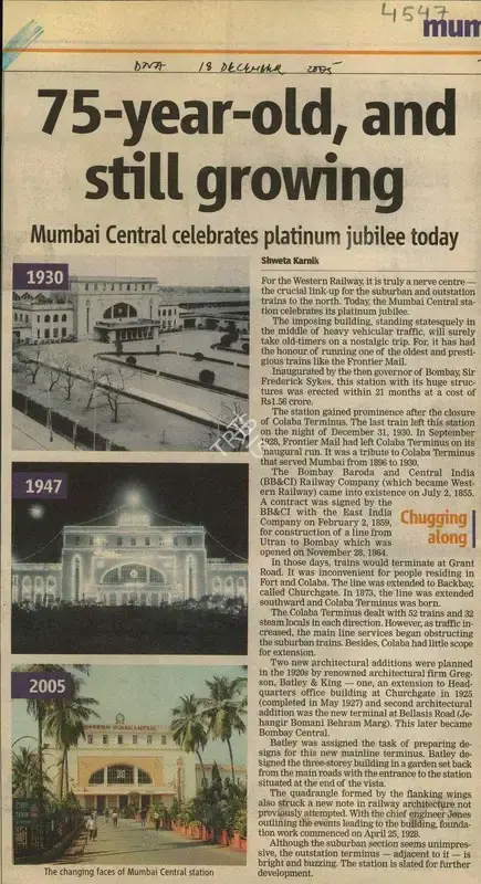 Shweta Karnik (Reporter), 75-Year-old, and Still Growing, 2005, Newspaper Clipping