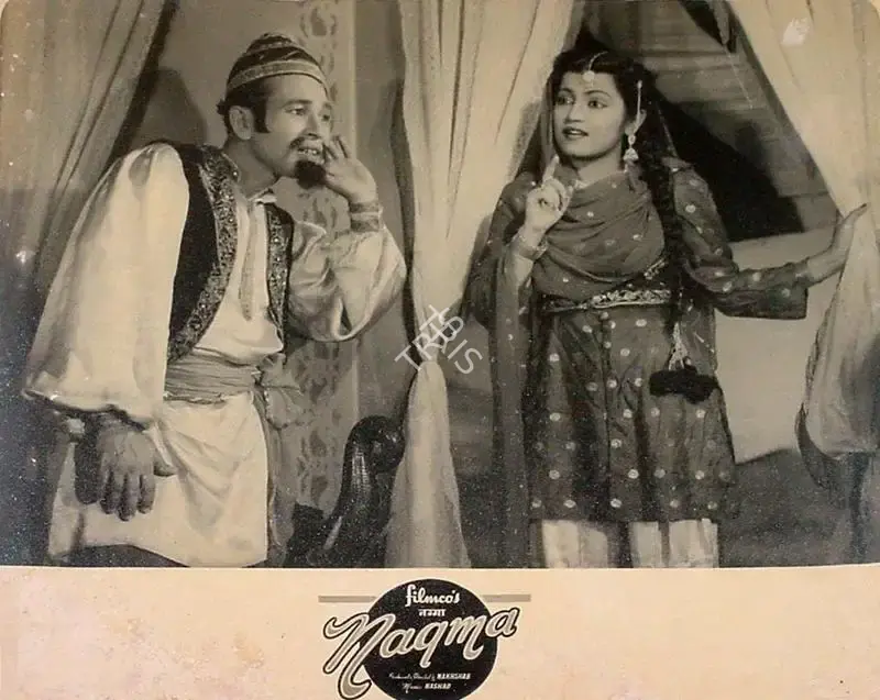 Nakshab (Director), Nagma, 1953, Lobby Card