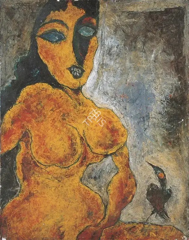 Prokash Karmakar (Artist), Pratima, 1989, Painting