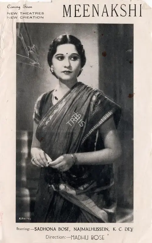 Modhu Bose (Director), Meenakshi, 1942, Song-Synopsis Booklet