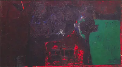S.H. Raza (Artist), Landscape, 1953, Painting