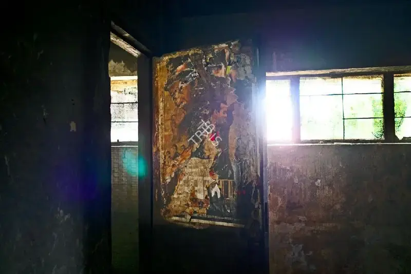 Hemant Chaturvedi (Photographer), Hari Palace, Ambala, Haryana- Torn Poster, 2024, Contemporary Photograph