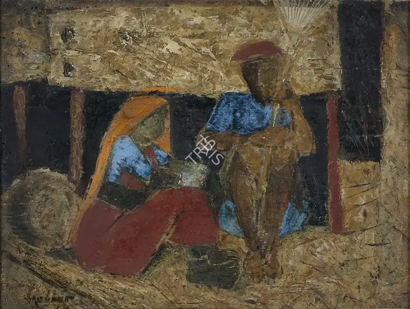 K.K. Hebbar (Artist), Untitled, 1960, Painting