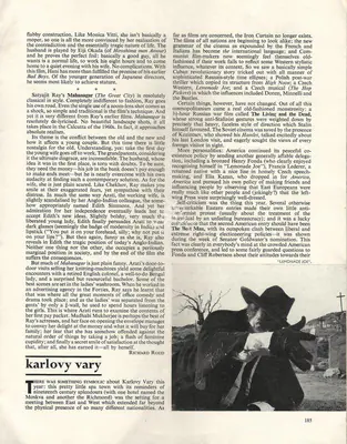 Richard Roud (Essayist), Festivals 64, 1964, Essay