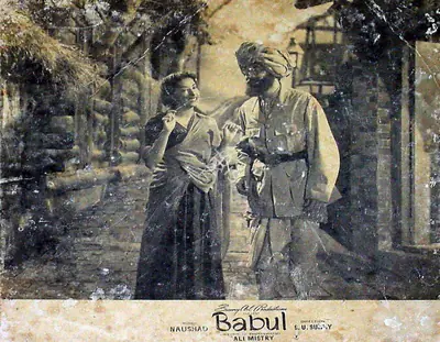 Fali Mistry (Cinematographer), Babul, 1950, Lobby Card