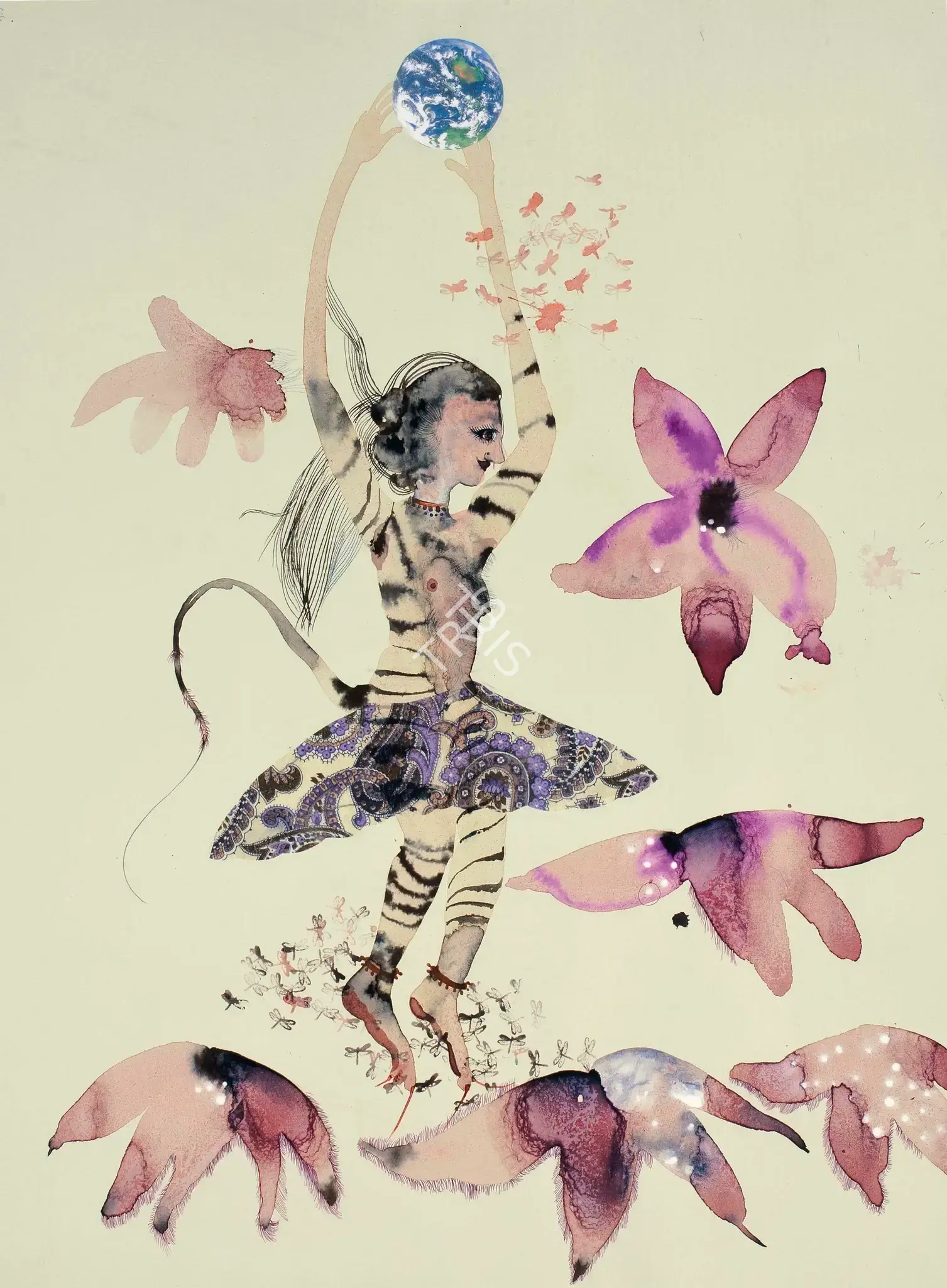 Rina Banerjee (Artist), She Was Primitive And Childish But Escaped Extinction By Playing Into Public Curiosity, Painting