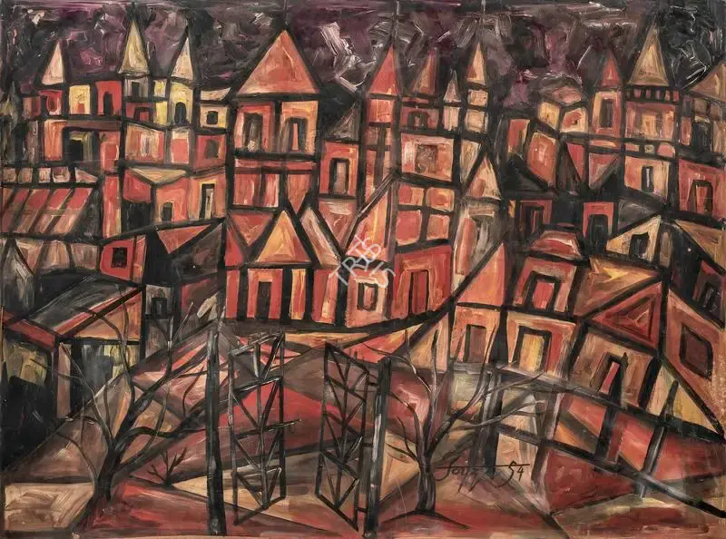 F.N. Souza (Artist), Untitled, 1954, Painting