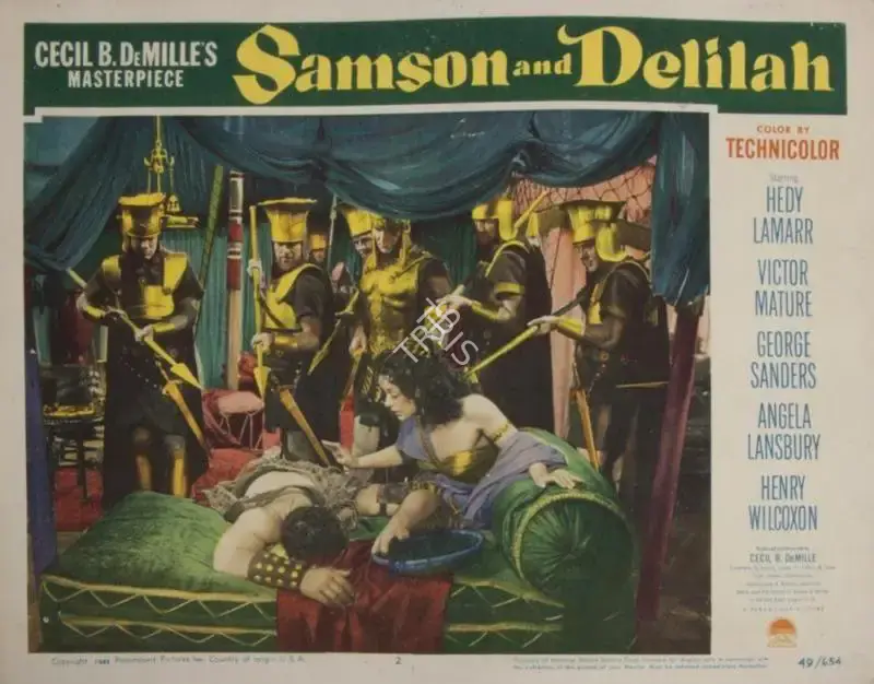 Cecil B. DeMille (Director), Samson and Delilah, 1949, Lobby card