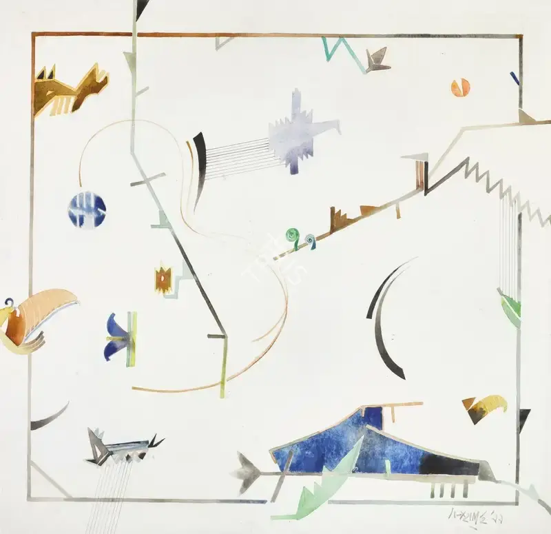 Ganesh Haloi (Artist), Untitled (Music), 1999, Painting
